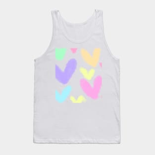 Colorful heart watercolor abstract texture Tank Top